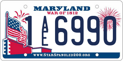 MD license plate 1AE6990