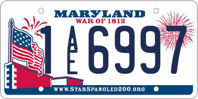 MD license plate 1AE6997