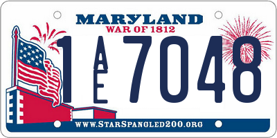 MD license plate 1AE7048