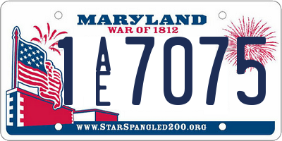 MD license plate 1AE7075
