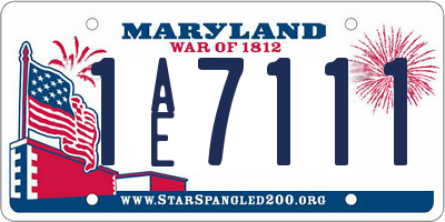 MD license plate 1AE7111
