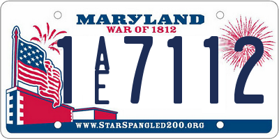 MD license plate 1AE7112