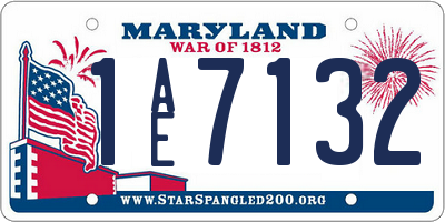 MD license plate 1AE7132