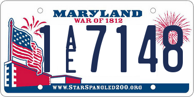 MD license plate 1AE7148