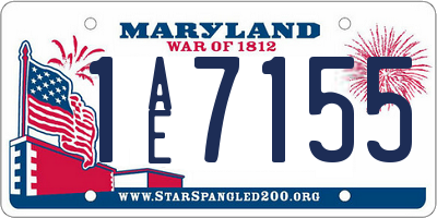 MD license plate 1AE7155