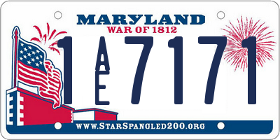 MD license plate 1AE7171