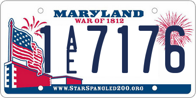 MD license plate 1AE7176