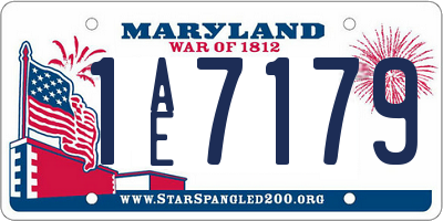 MD license plate 1AE7179