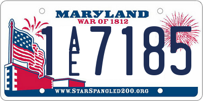MD license plate 1AE7185