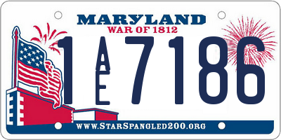 MD license plate 1AE7186