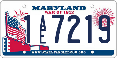 MD license plate 1AE7219