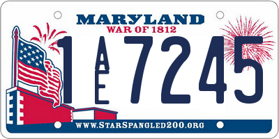 MD license plate 1AE7245