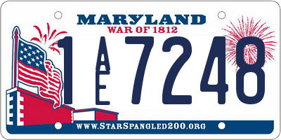 MD license plate 1AE7248