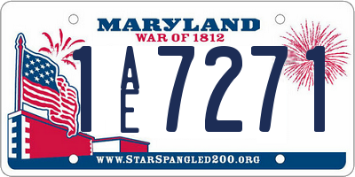 MD license plate 1AE7271