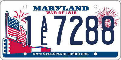 MD license plate 1AE7288