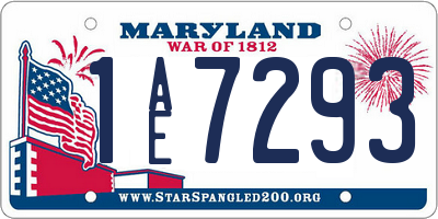 MD license plate 1AE7293