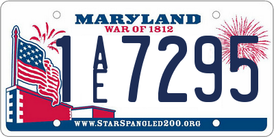 MD license plate 1AE7295