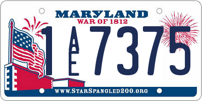 MD license plate 1AE7375
