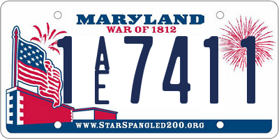 MD license plate 1AE7411