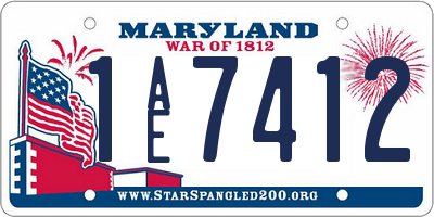 MD license plate 1AE7412