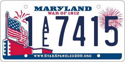 MD license plate 1AE7415