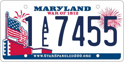 MD license plate 1AE7455