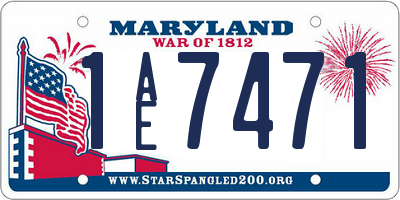MD license plate 1AE7471