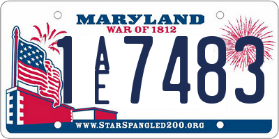 MD license plate 1AE7483