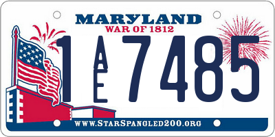 MD license plate 1AE7485