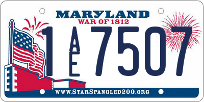 MD license plate 1AE7507