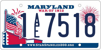MD license plate 1AE7518