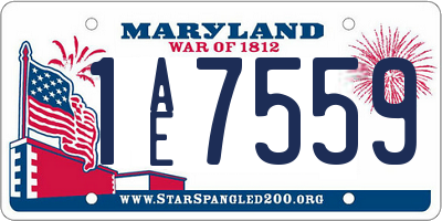 MD license plate 1AE7559