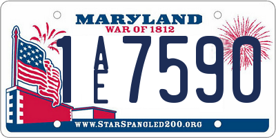 MD license plate 1AE7590