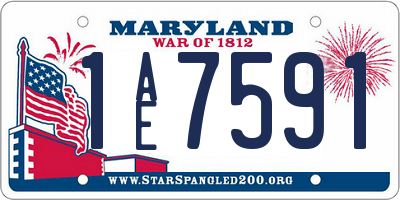 MD license plate 1AE7591