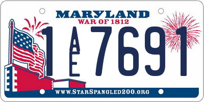 MD license plate 1AE7691