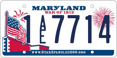 MD license plate 1AE7714
