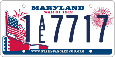 MD license plate 1AE7717
