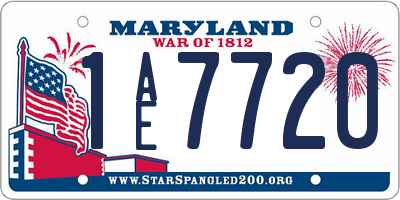 MD license plate 1AE7720