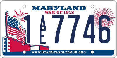 MD license plate 1AE7746