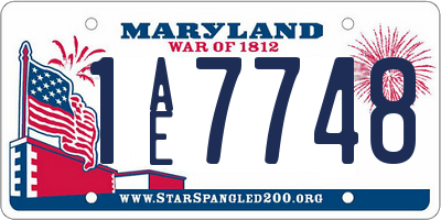 MD license plate 1AE7748