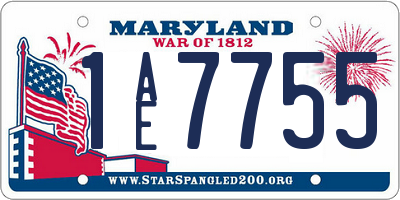 MD license plate 1AE7755