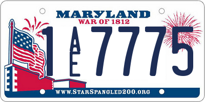 MD license plate 1AE7775
