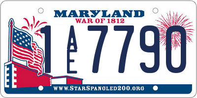 MD license plate 1AE7790