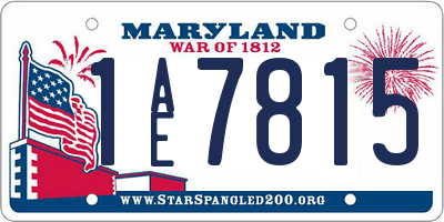 MD license plate 1AE7815