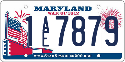 MD license plate 1AE7879