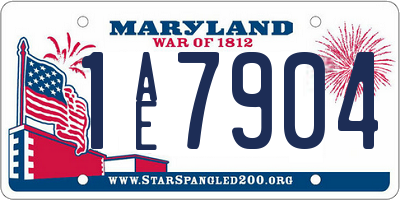 MD license plate 1AE7904
