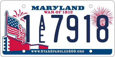 MD license plate 1AE7918
