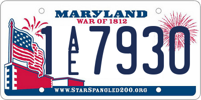 MD license plate 1AE7930