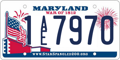 MD license plate 1AE7970