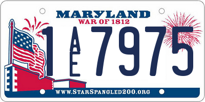 MD license plate 1AE7975